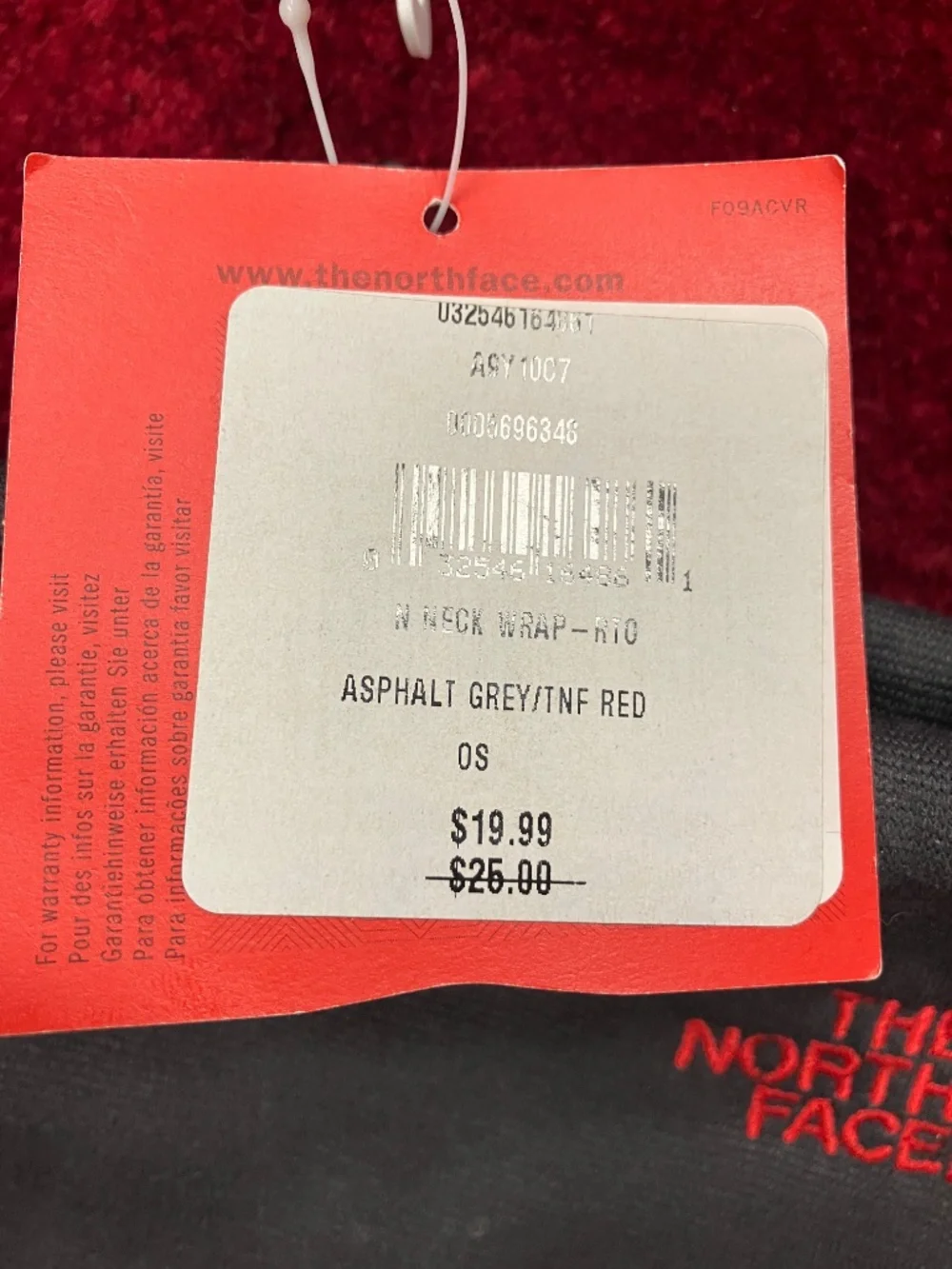 NEW Unisex One Size North Face Grey Neck Gaiter - Neck Wrap